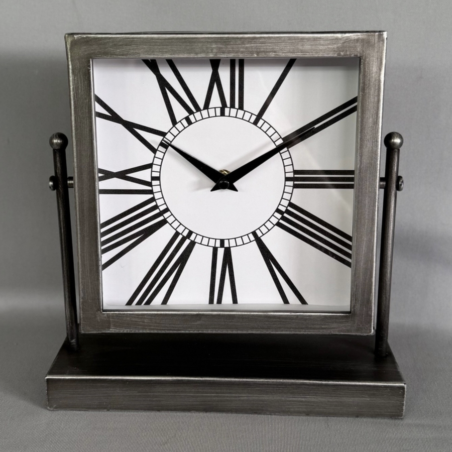 Gunmetal Grey Mantel Clock