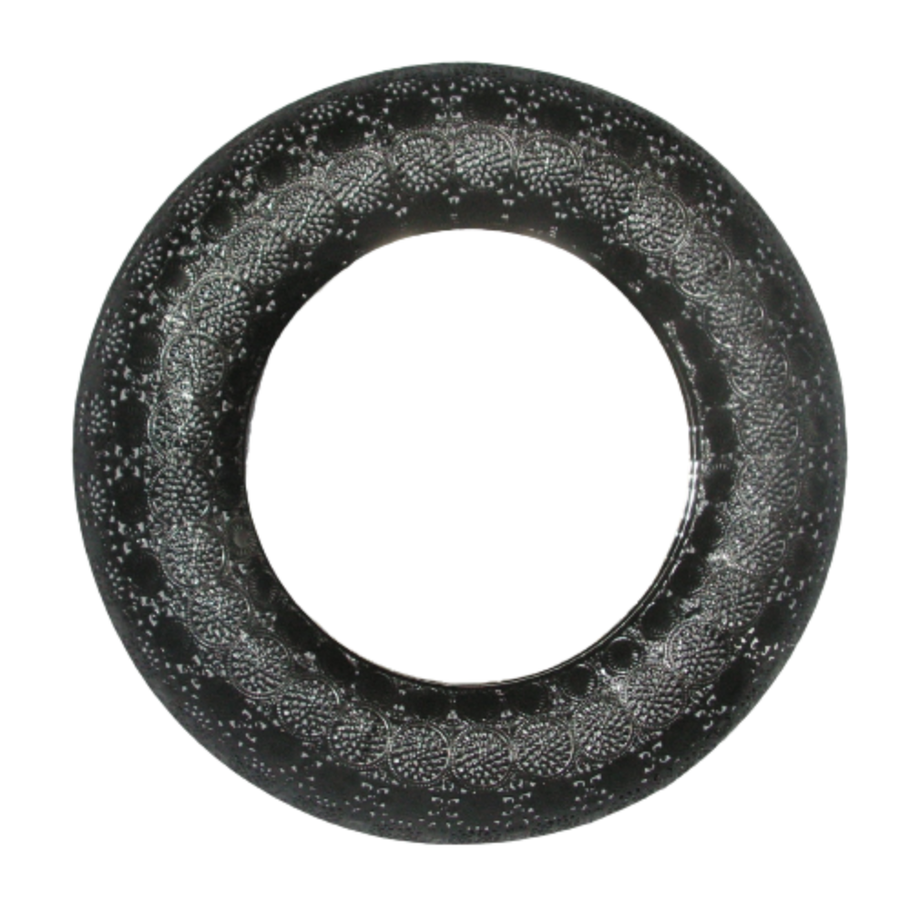 Round Black Mesh Mirror