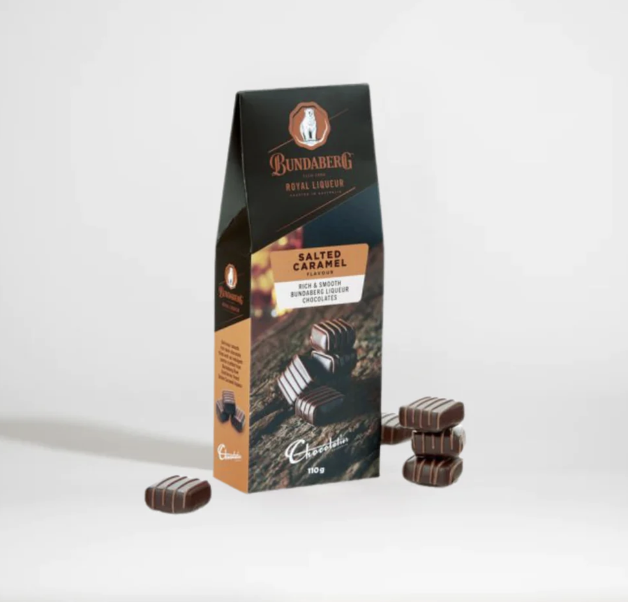 Chocolatier Salted Caramel Bundaberg Dark Liqueur Chocolates