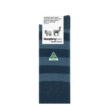 Baby Alpaca/Merino Stripe Sock - Teal