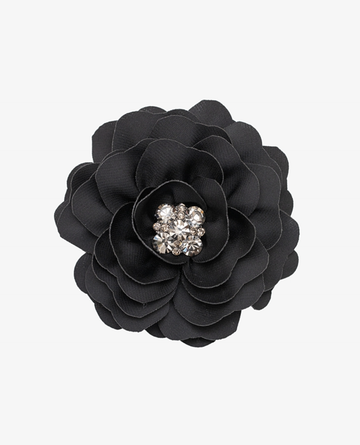 Black Flower Brooch/Clip