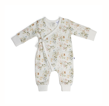 Cotton Tie Babygrow - Floral