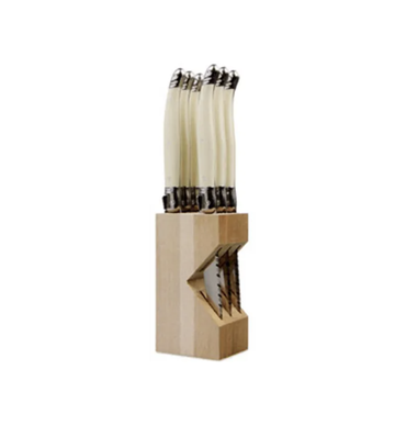 Lagioule Steak Knife Block Set 6 Ivory