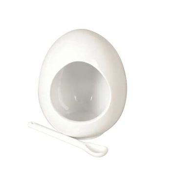 BIA White Salt Pig With Spoon