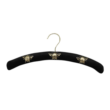 Velvet Bee Coat Hanger - Black/Gold