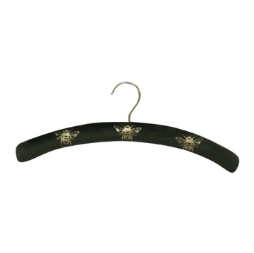 Velvet Bee Coat Hanger - Green/Gold