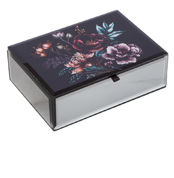 Midnight Flora Open Jewellery Box