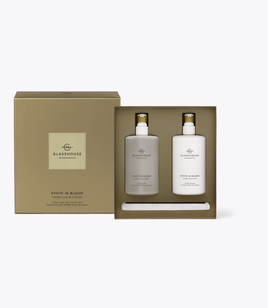 Glasshouse Fragrances Hand Care Duo with Tray - Kyoto In Bloom