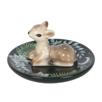 Green Forest Fawn Trinket Dish