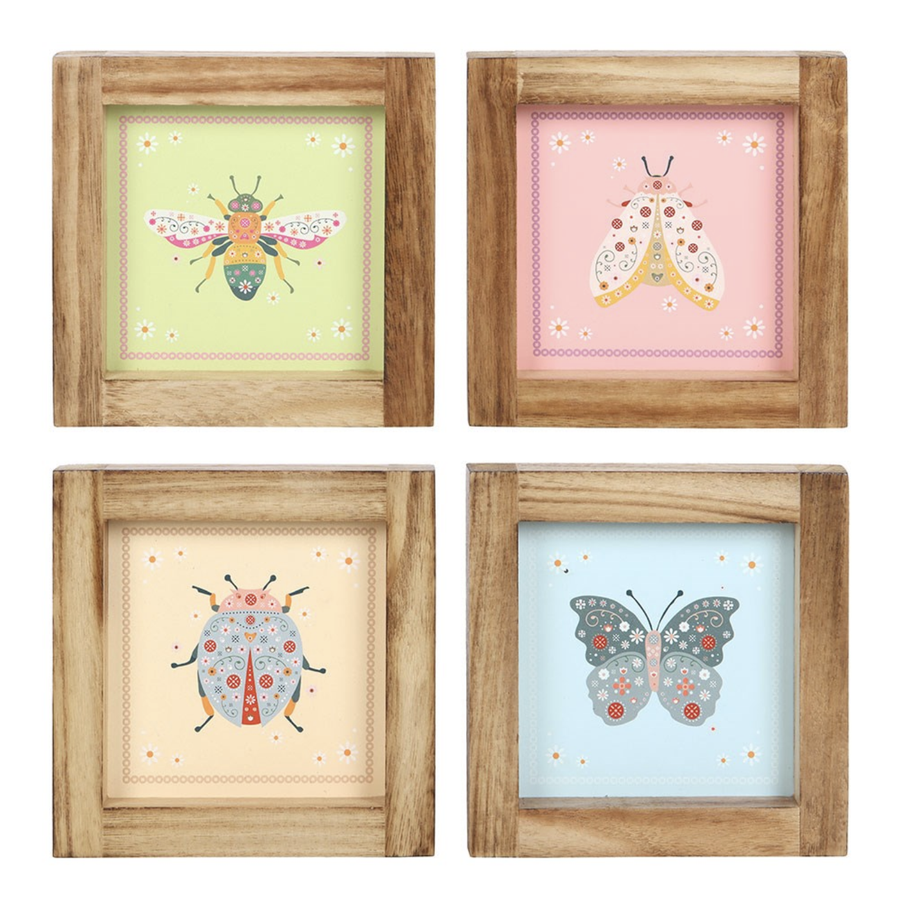 Floral Bug Wooden Frames
