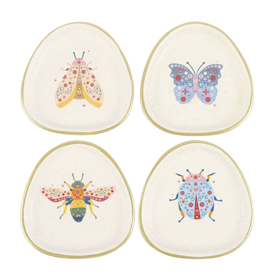 Floral Bug Trinket Dishes