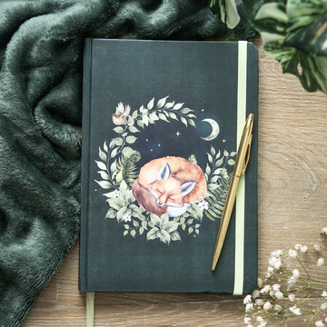 Green Sleeping Fox A5 Notebook
