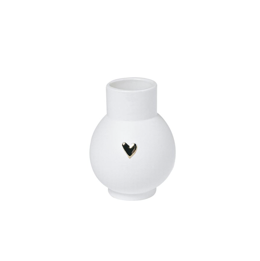 Mini Ball Vase - Gold Heart