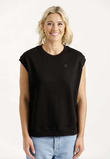 Alpine Sailor Tee - Black with Black X