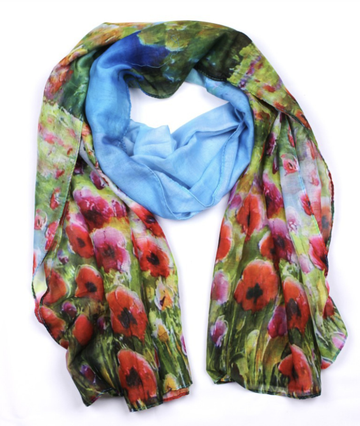 Poppy Field Scarf - Blue
