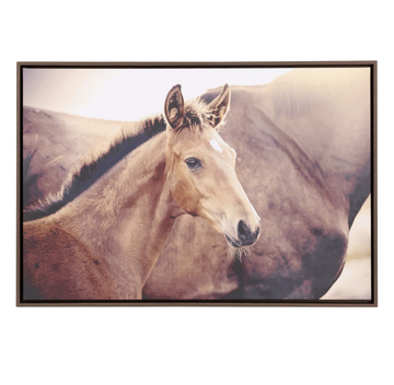 Rustic Meadow Horse Framed Canvas
