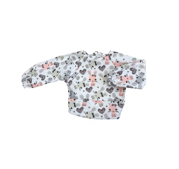 Nylon Small Long Sleeve Bib - Bunny Love