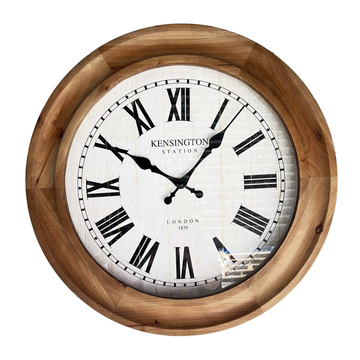 Dahlia Clock Wood Frame