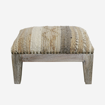 Calypso Stool in Woven Jute & Cotton