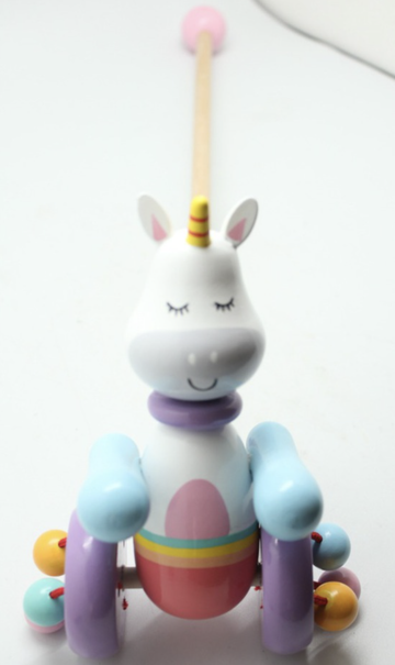Wooden Push Along Unicorn