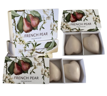 French Pear Boxed Heart Soaps
