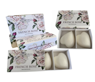 French Rose Boxed Heart Soaps
