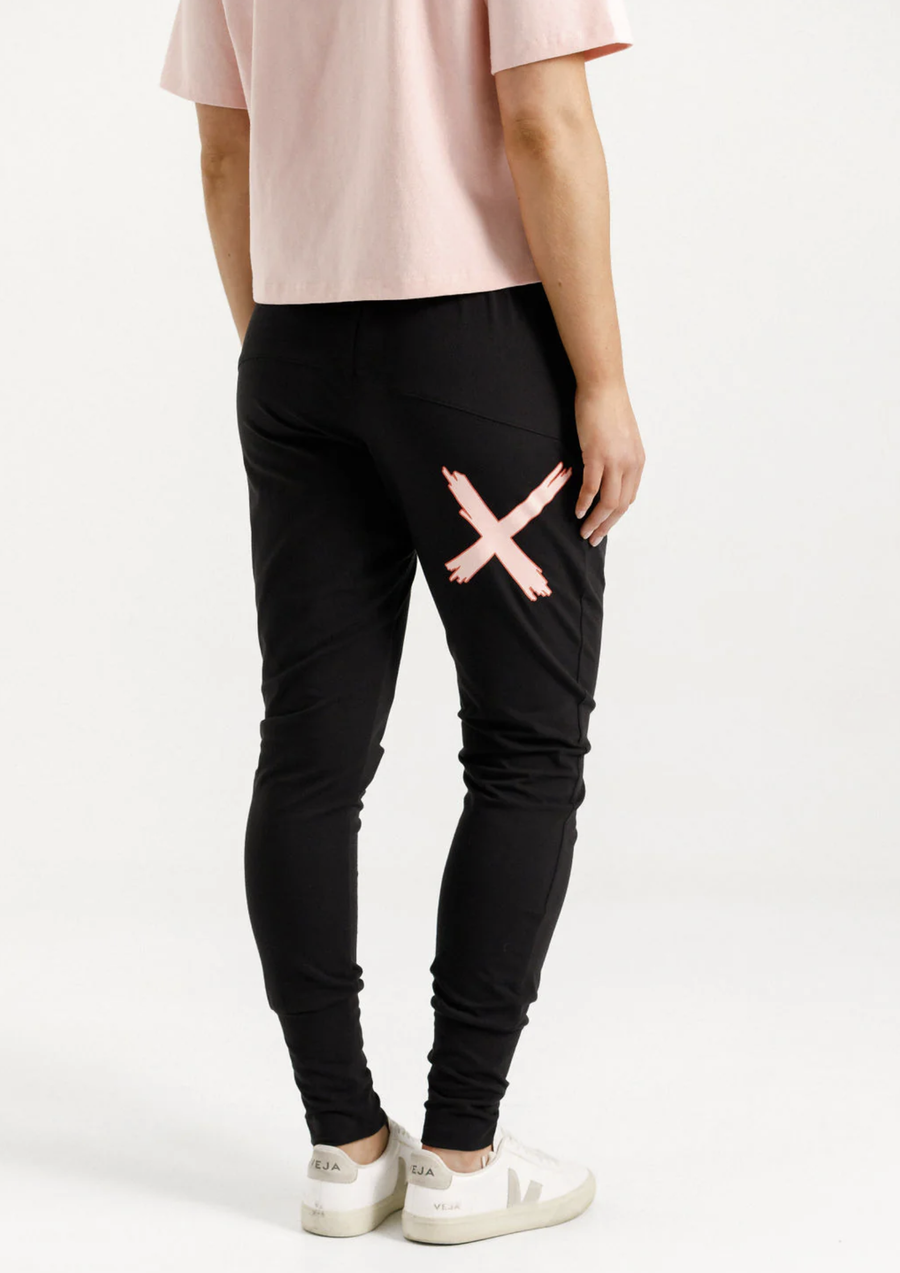 Apartment Pants - Black with Blossom Berry X