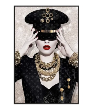 Glitzy Glamour Canvas with Black Frame