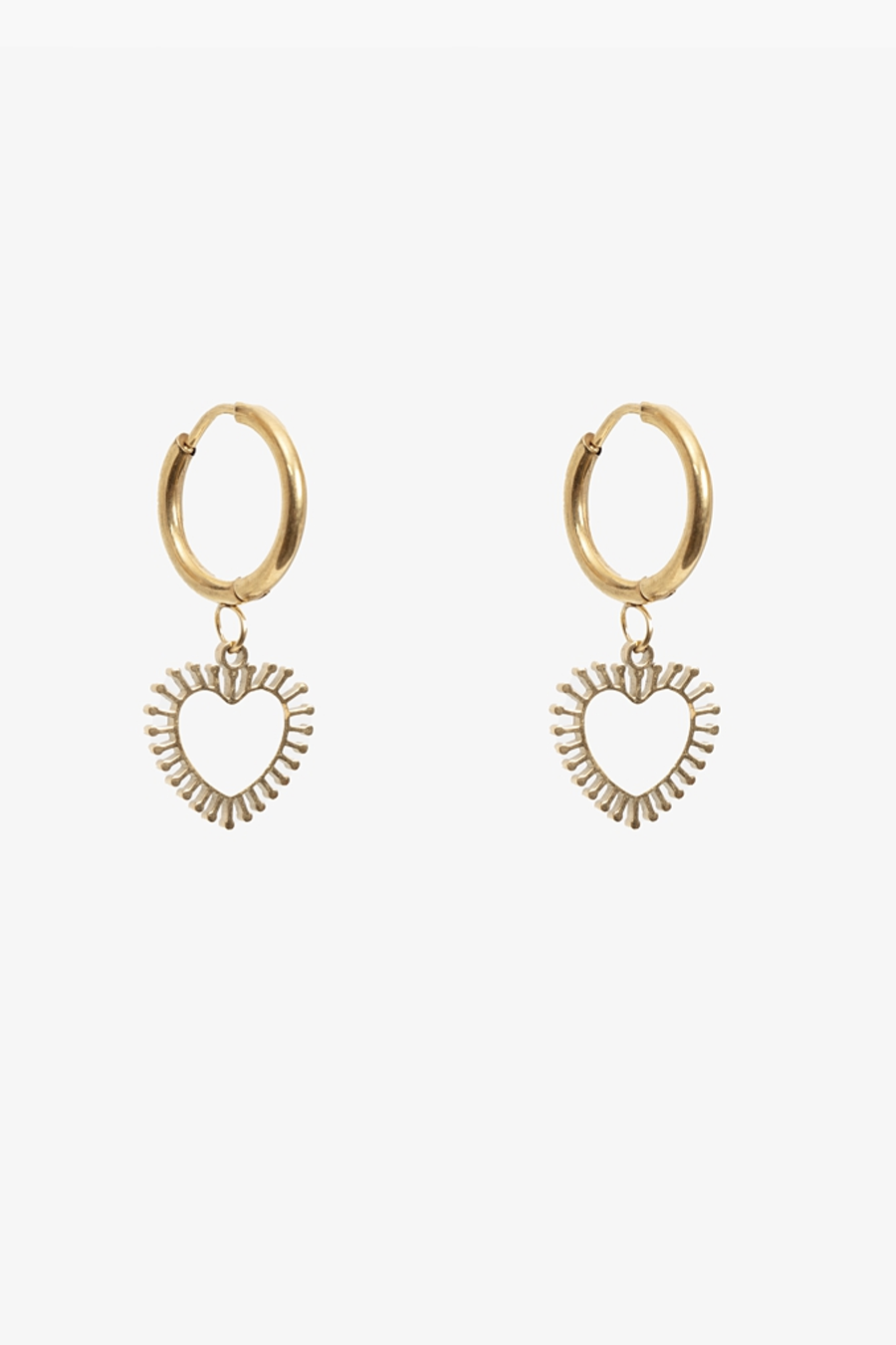 Ivory Heart Earring - Gold