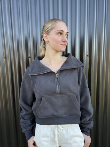 Xanthee Collar Sweatshirt - Charcoal