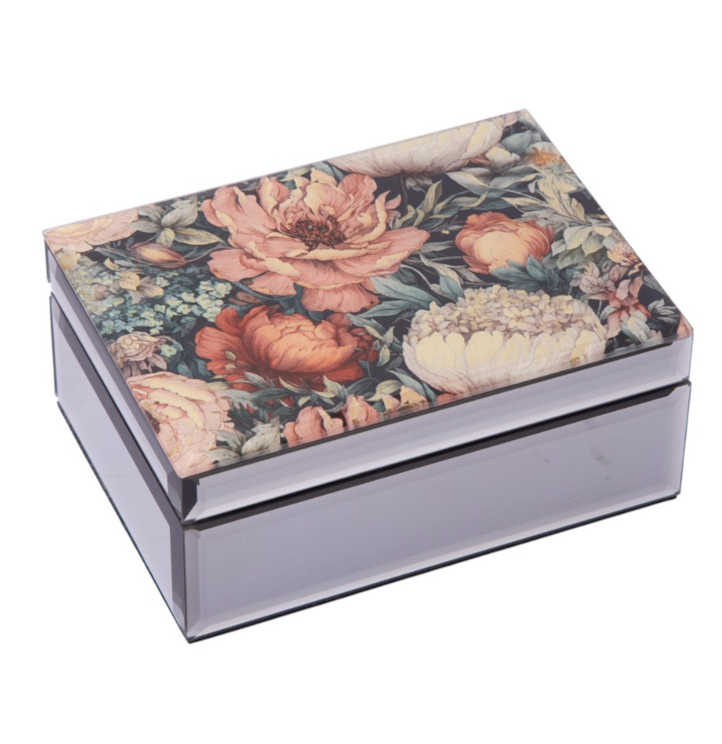 Red Flowers Jewellery Box