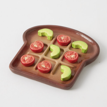 Tomato & Avocado on Toast Noughts & Crosses
