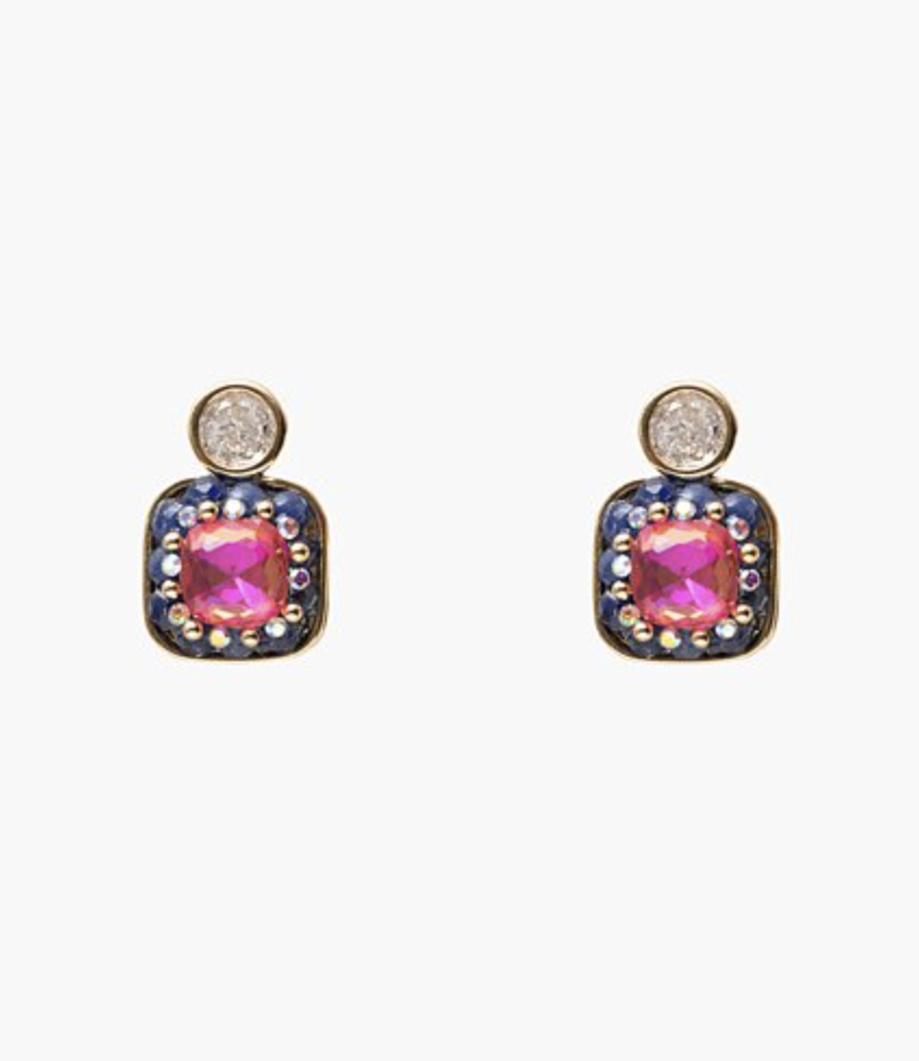 Tickled Pink Crystal Earring