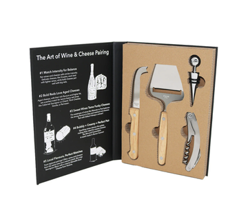 Cheese & Wine 4 Piece Book Box