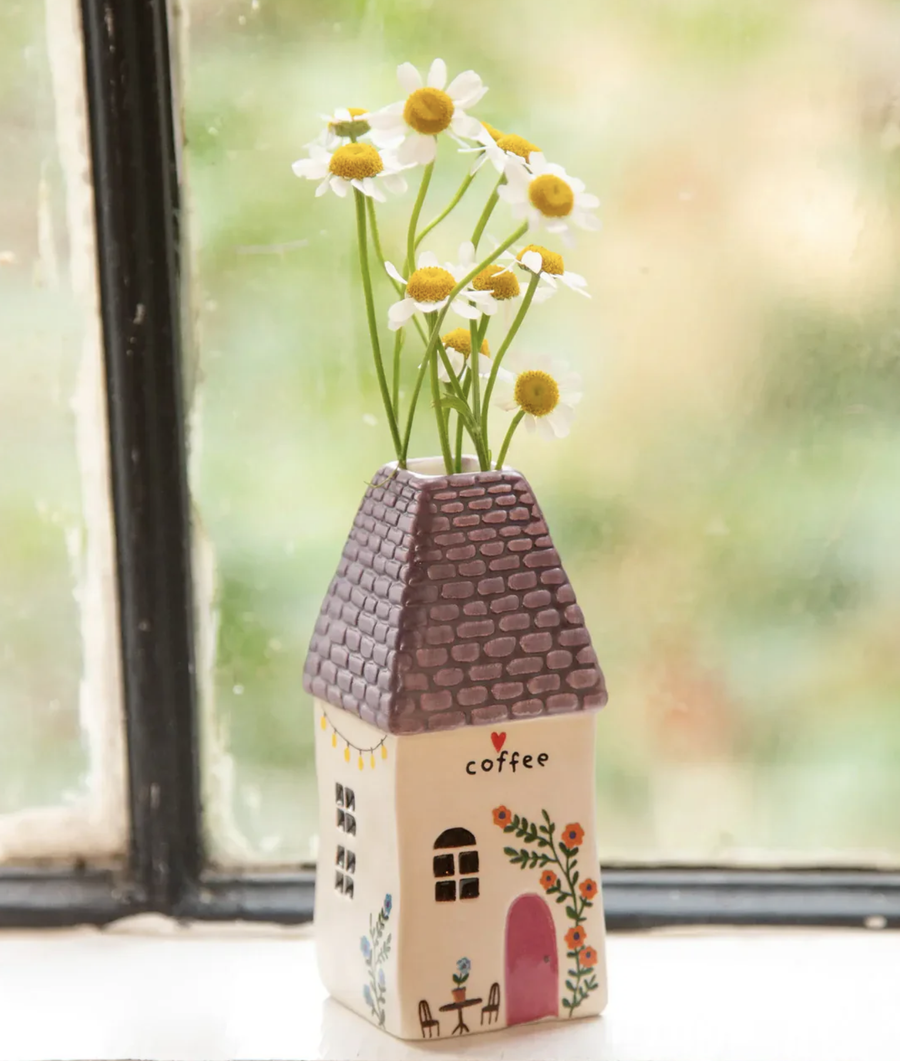 Cottage Bud Vase - Coffee