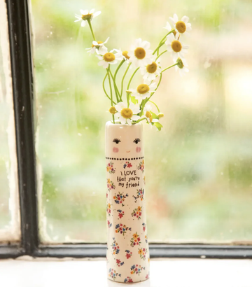 Folk Friend Bud Vase - I Love Friend
