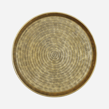 Ravello Medium Etched Tray in Antique Brass Finish