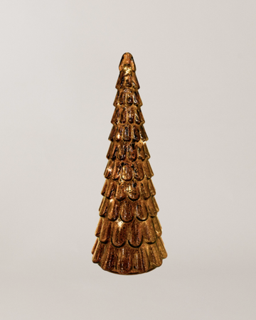 Frost Drop Glass Tree in Brown