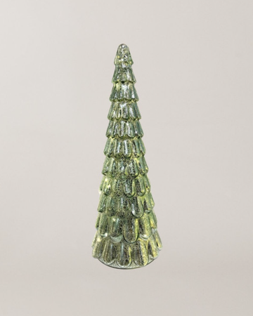 Frost Drop Glass Tree in Light Green