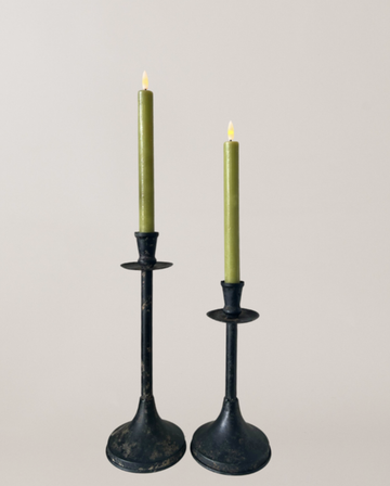 Black Metal Candle Stick - 24cm