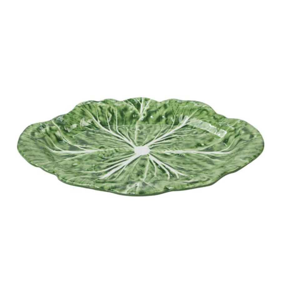 Melamine Green Cabbage Oval Platter - 50cm