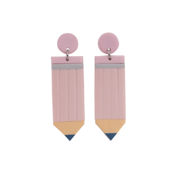 Teacher Pink Pencil Earrings