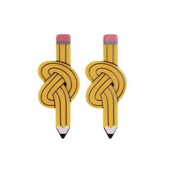 Teacher Yellow Pencil Earrings