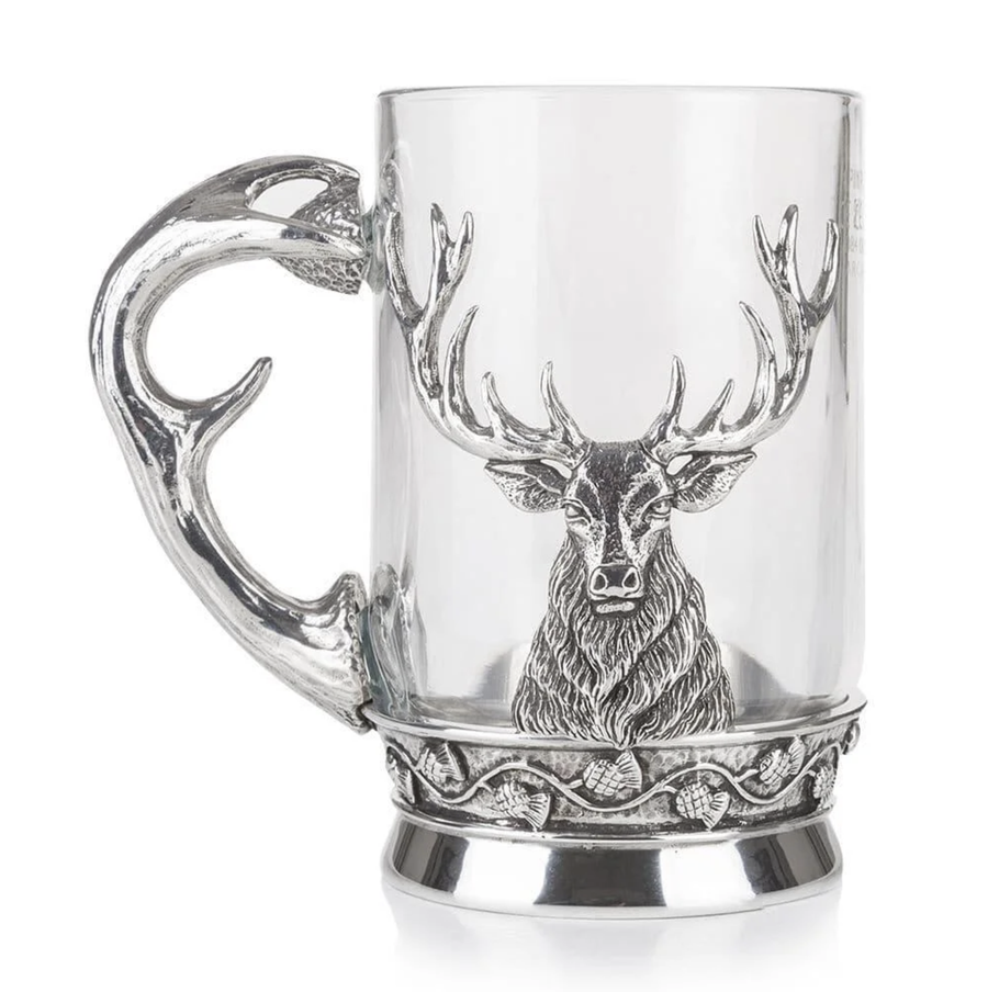 Stag Glass Tankard