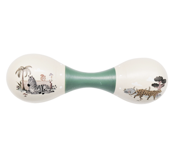 Zebra & Cheetah Double Maracas Musical Toy