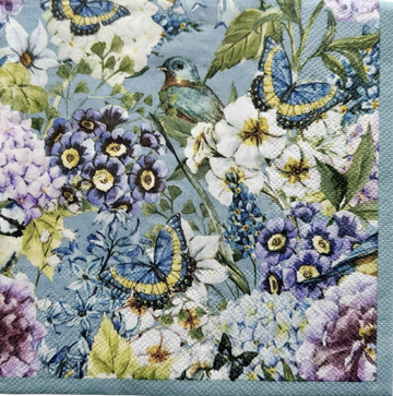 Heidi Flower Napkins Blue