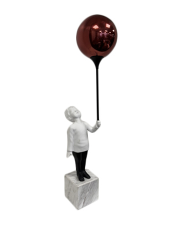 Boy Holding Red Balloon