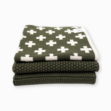 Dishcloth Variety 3pk - Olive+