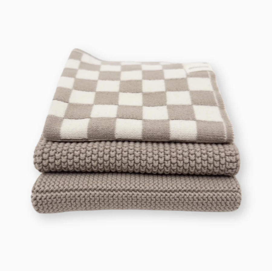 Dishcloth Variety 3pk - Hummus Chequer
