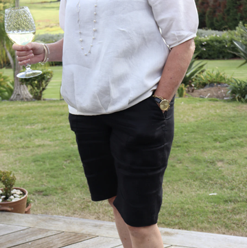 Carter Linen Shorts - Black
